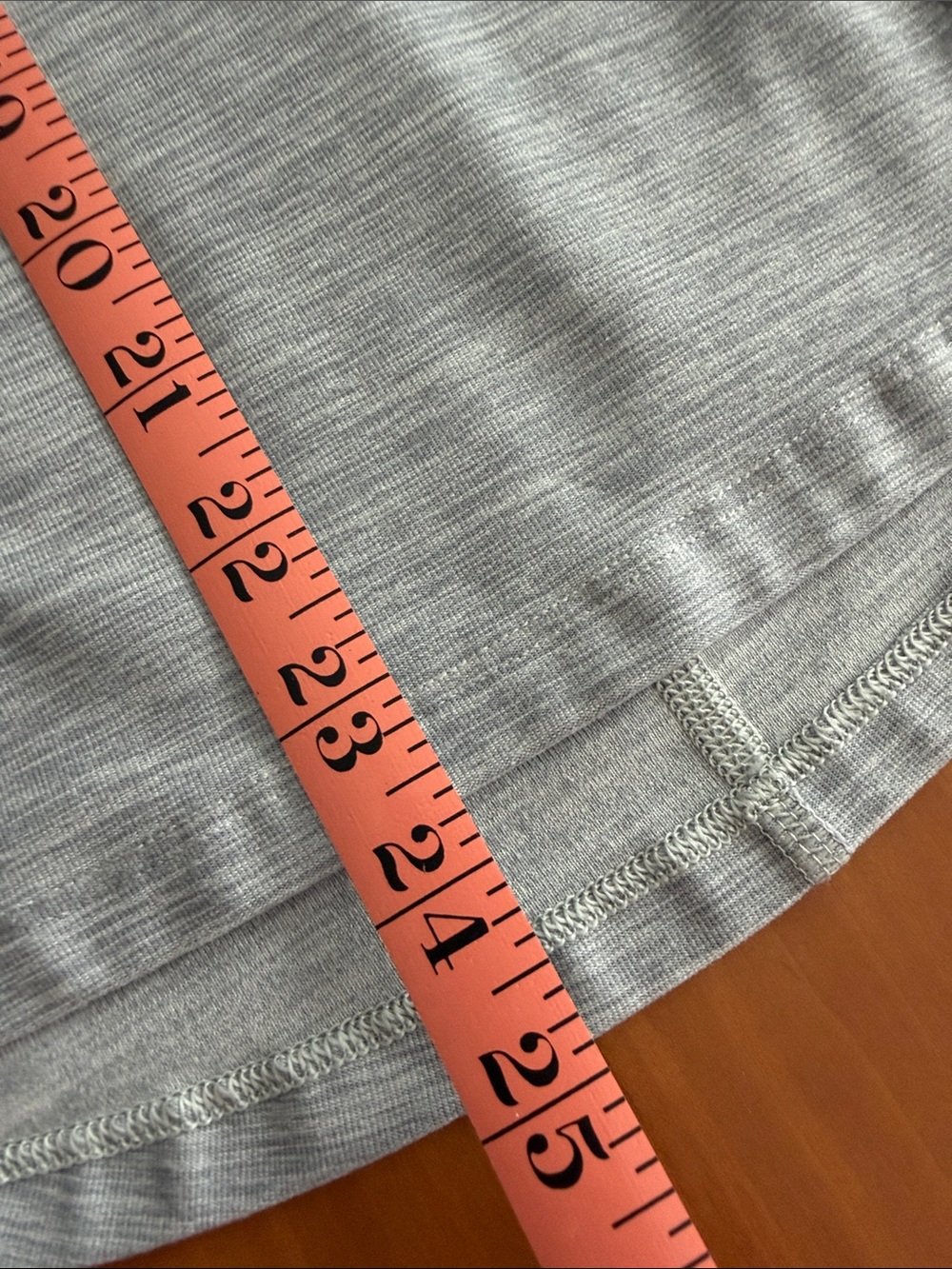 The North Face Heather Gray Raglan Long-Sleeve Tee with Coral Pink Sleeves - Picture 13 of 15